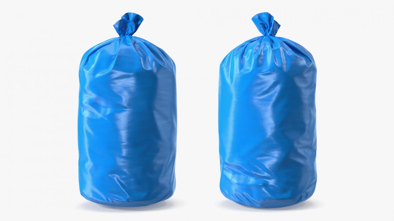 3D model Tied Closed Big Blue Trash Bag