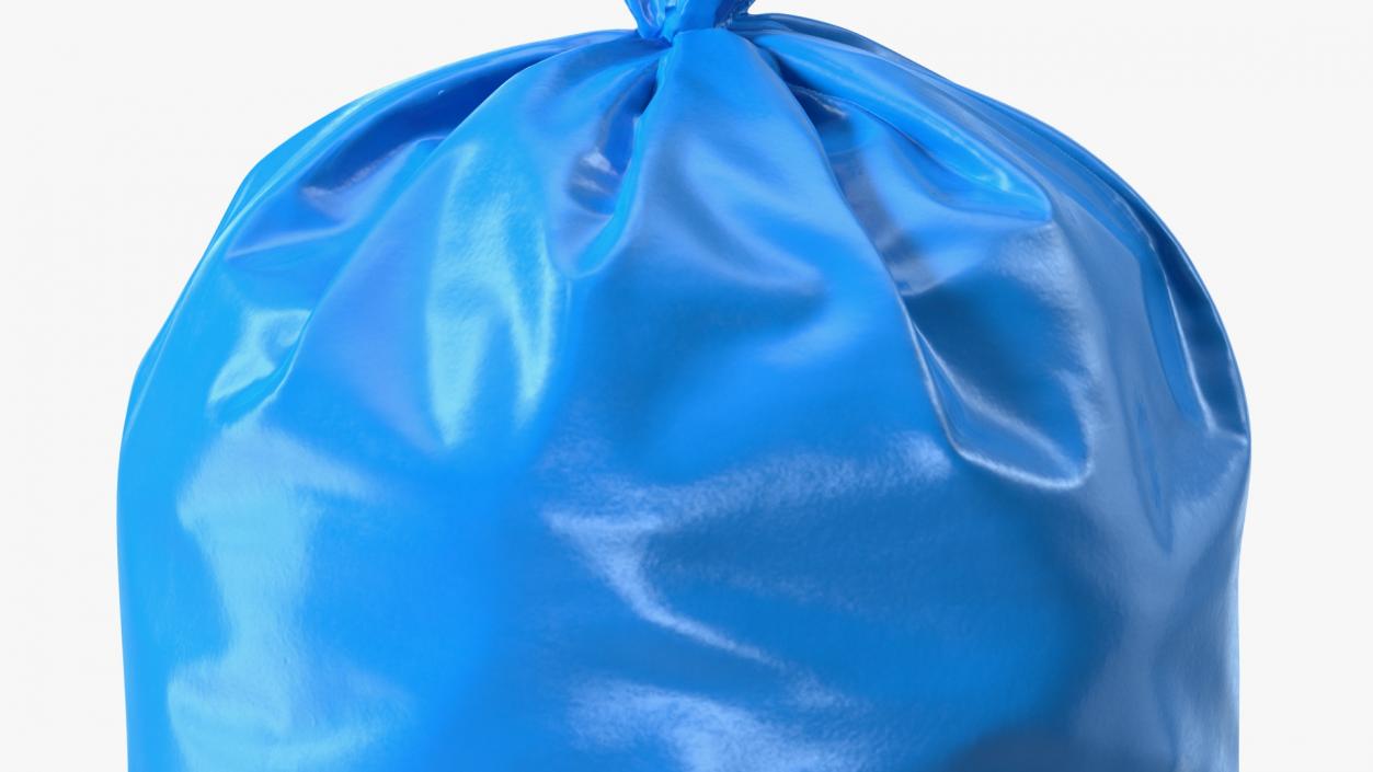 3D model Tied Closed Big Blue Trash Bag