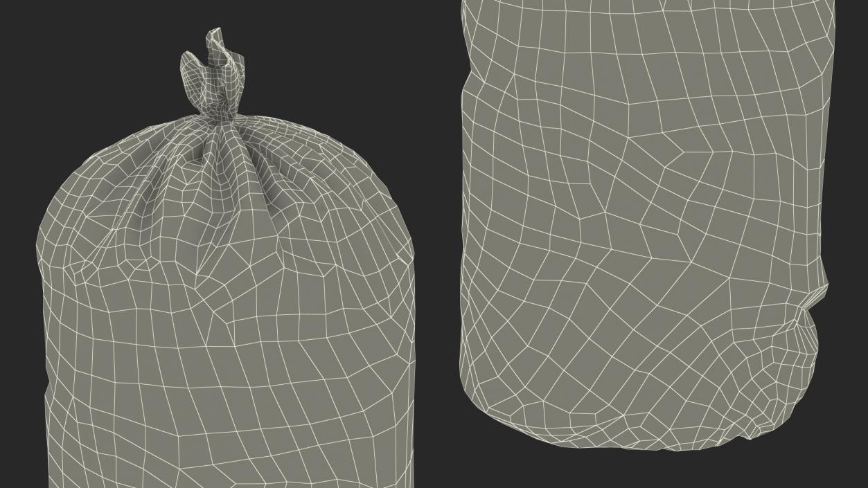 3D model Tied Closed Big Blue Trash Bag