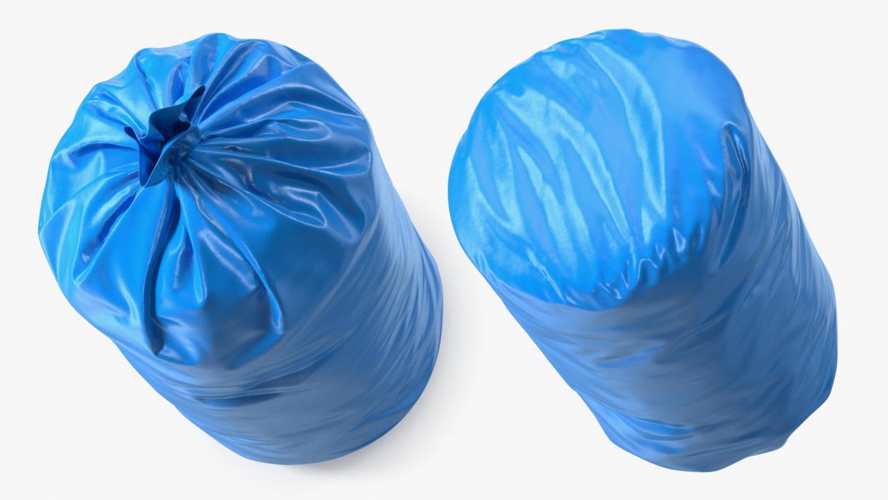 3D model Tied Closed Big Blue Trash Bag