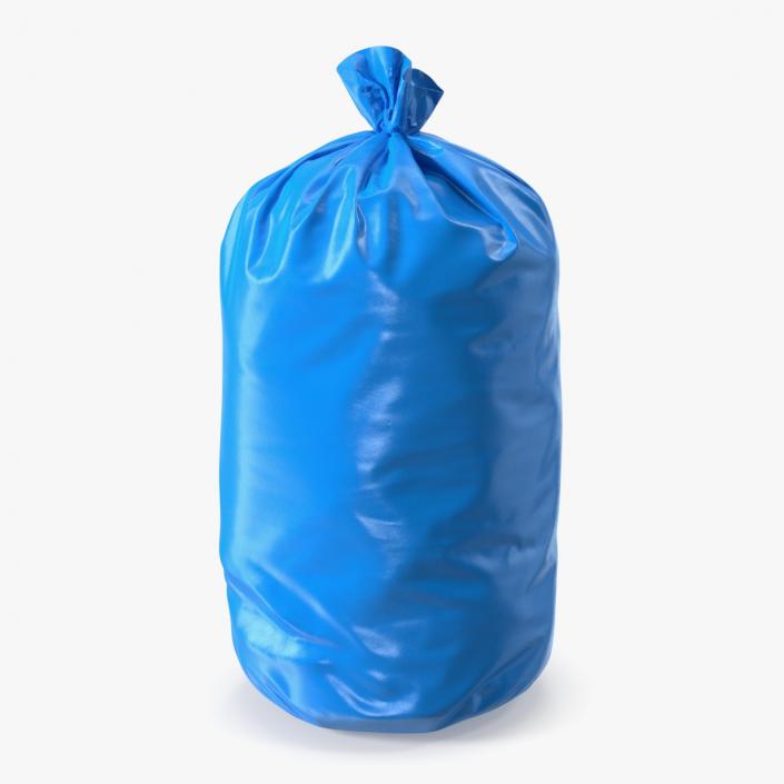 3D model Tied Closed Big Blue Trash Bag