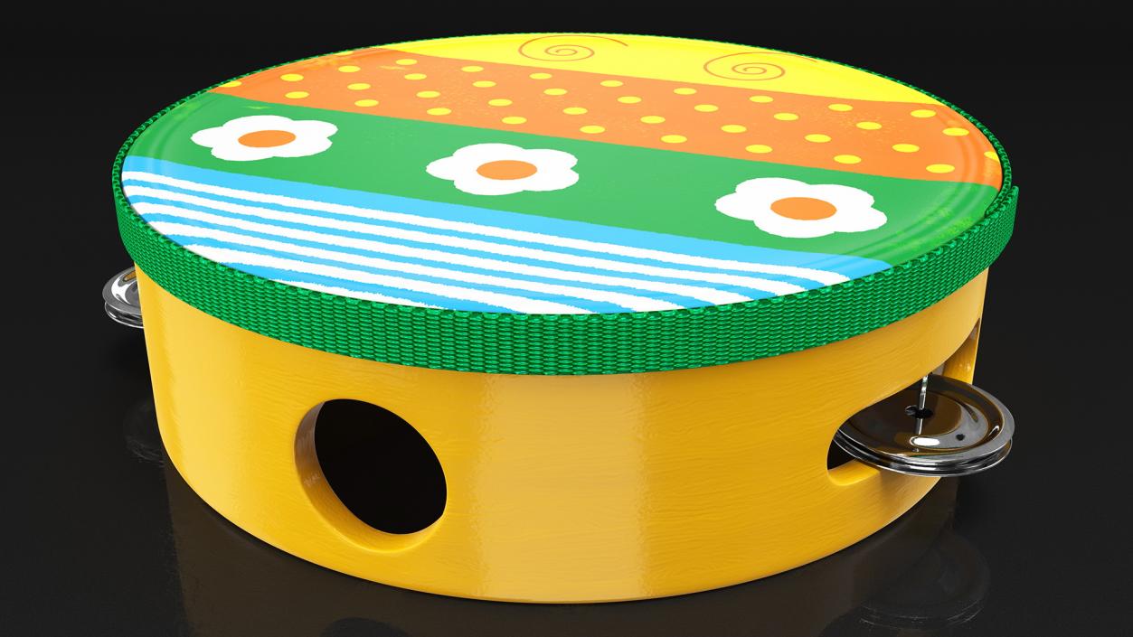 3D Handheld Toy Tambourine model