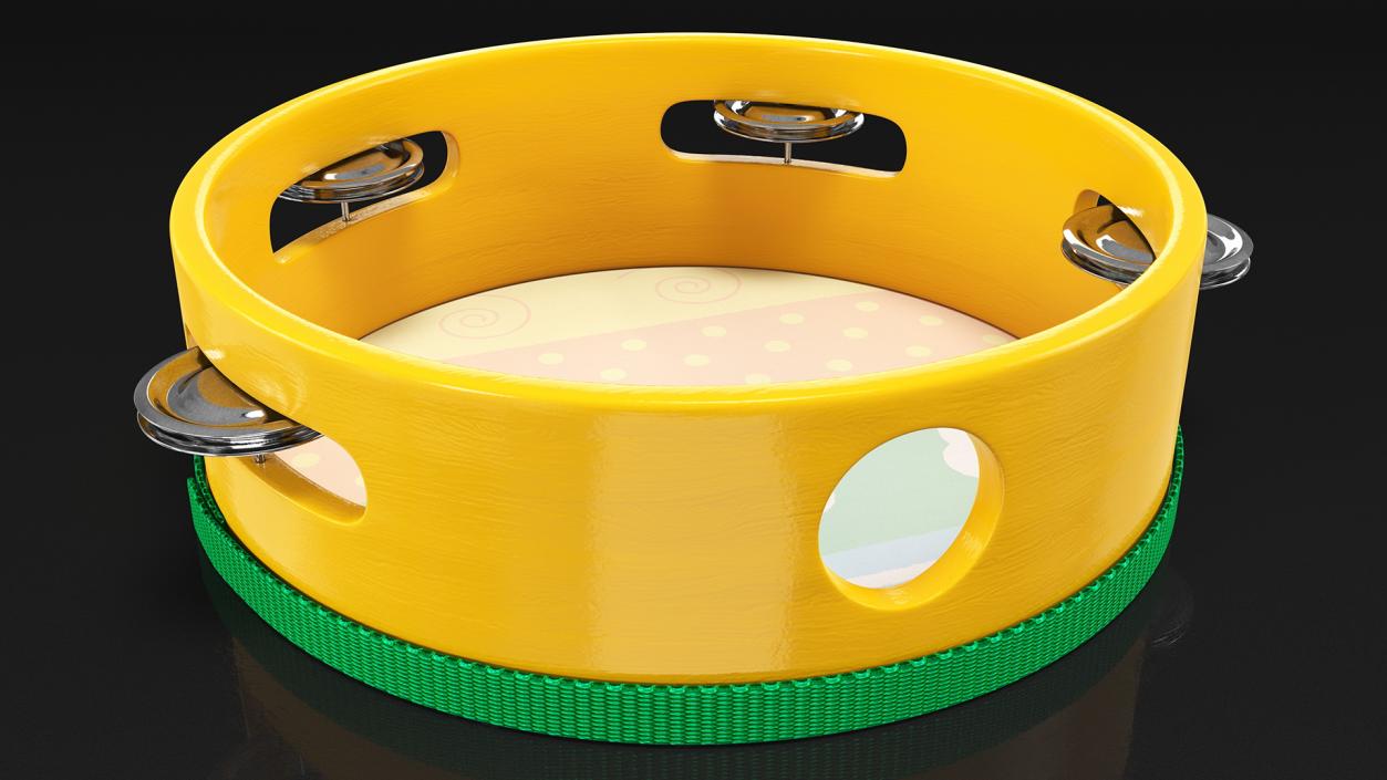 3D Handheld Toy Tambourine model