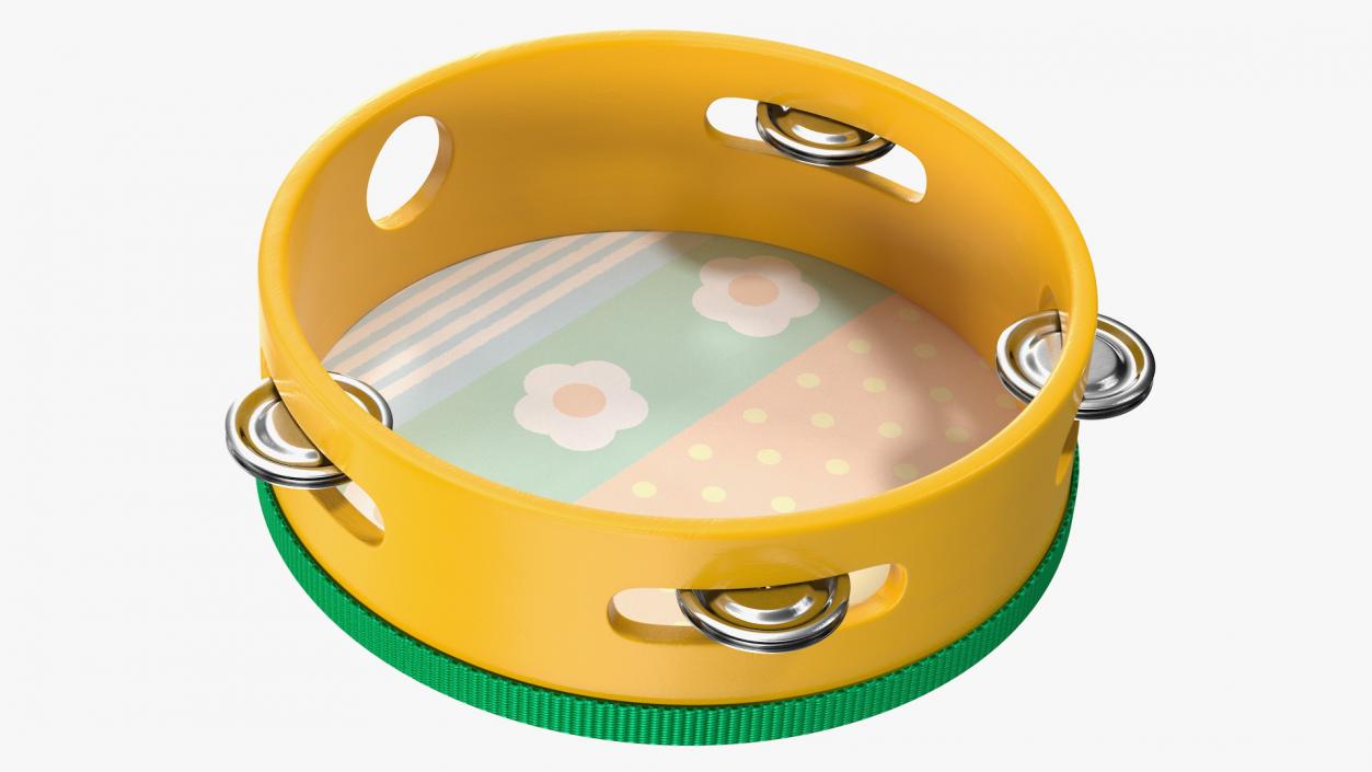 3D Handheld Toy Tambourine model