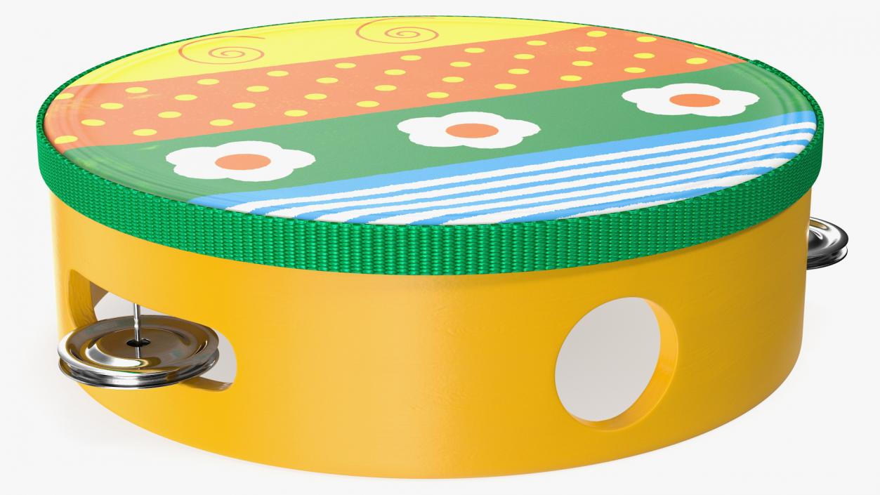 3D Handheld Toy Tambourine model