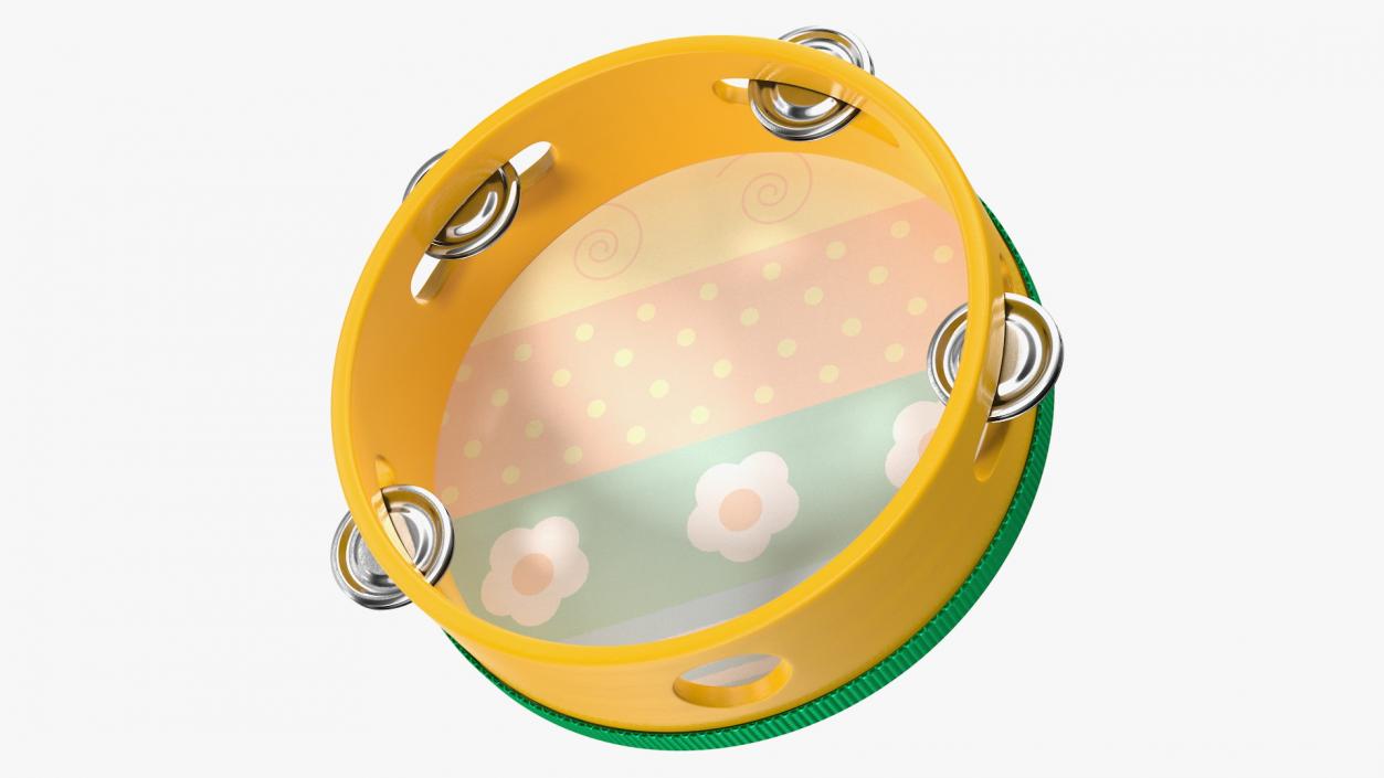 3D Handheld Toy Tambourine model