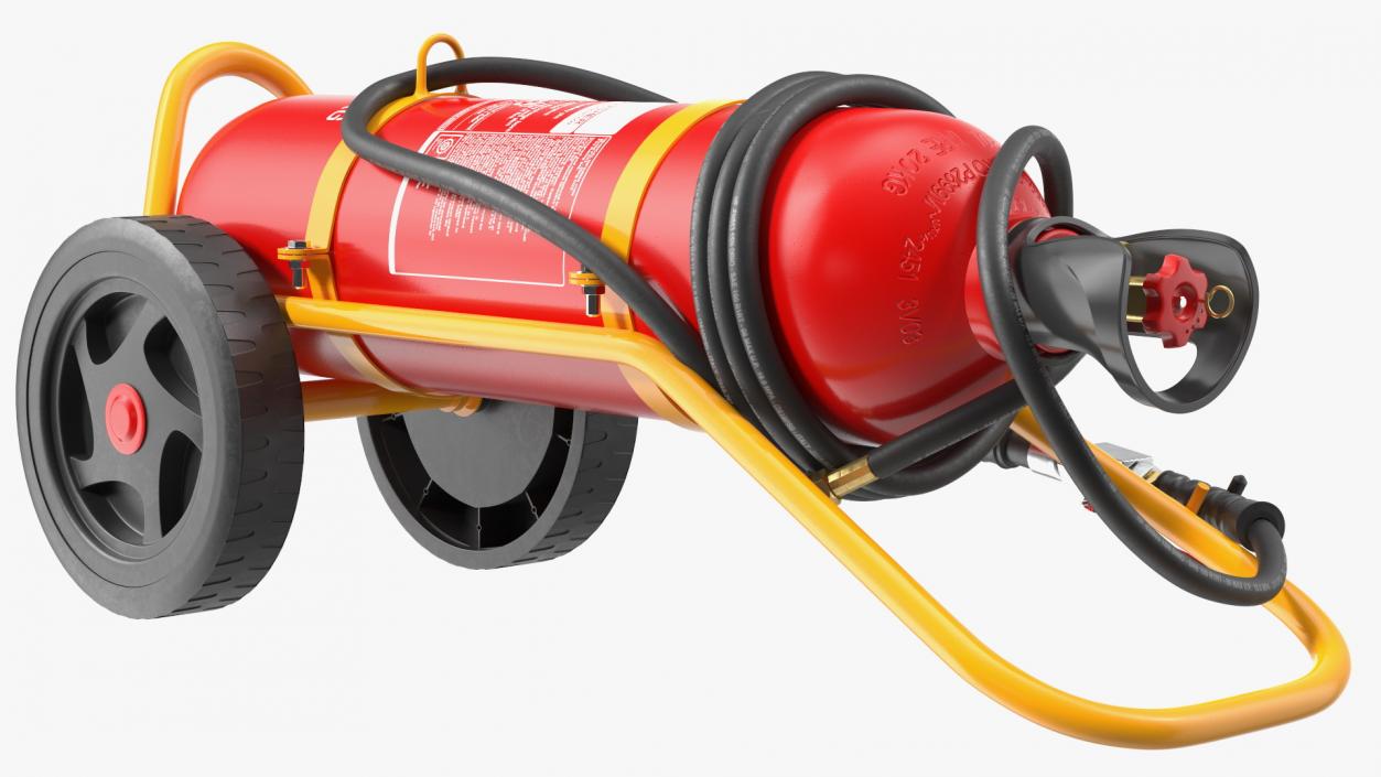 CO2 Wheeled Fire Extinguisher 20Kg 3D model