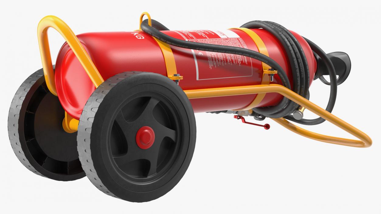 CO2 Wheeled Fire Extinguisher 20Kg 3D model