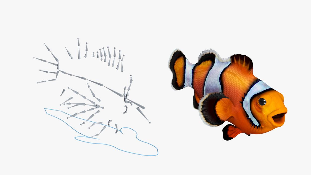 3D Realistic Clownfish Rigged