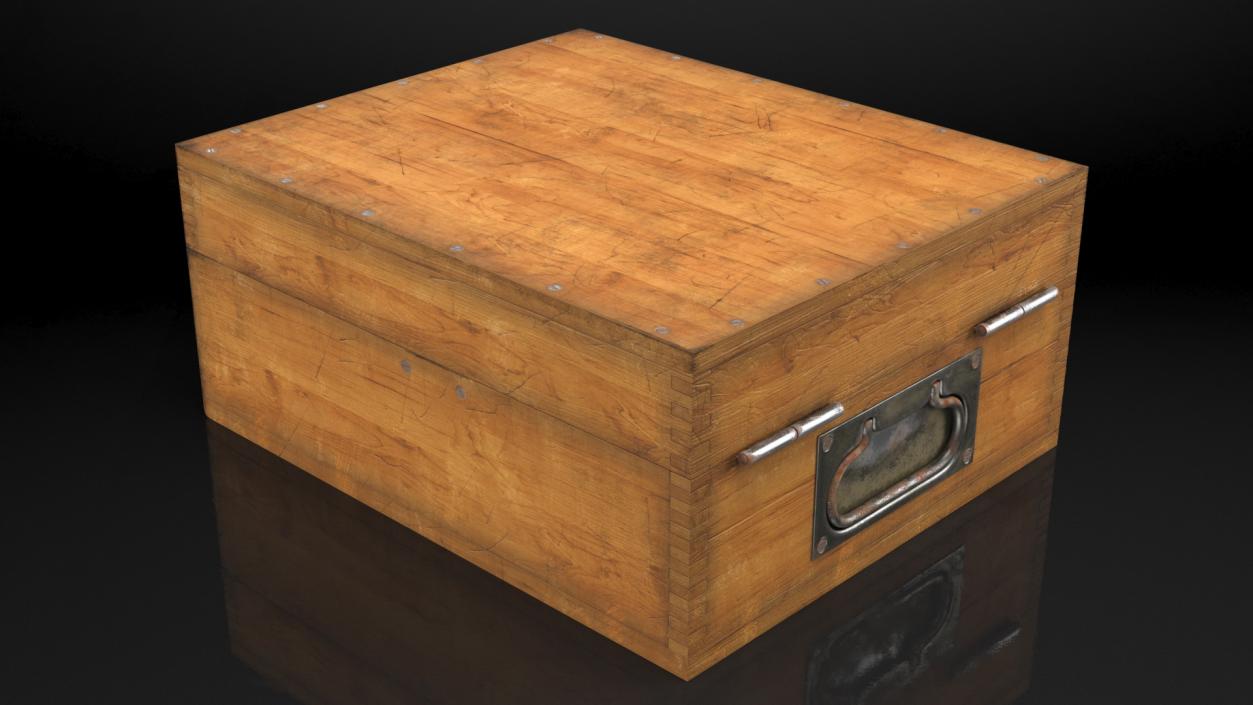 3D model Old Wooden Case