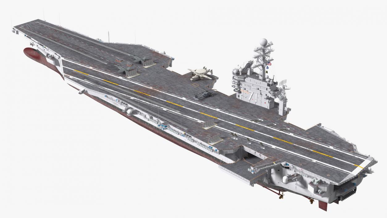 3D USS Theodore Roosevelt CVN 71 with Aircraft model