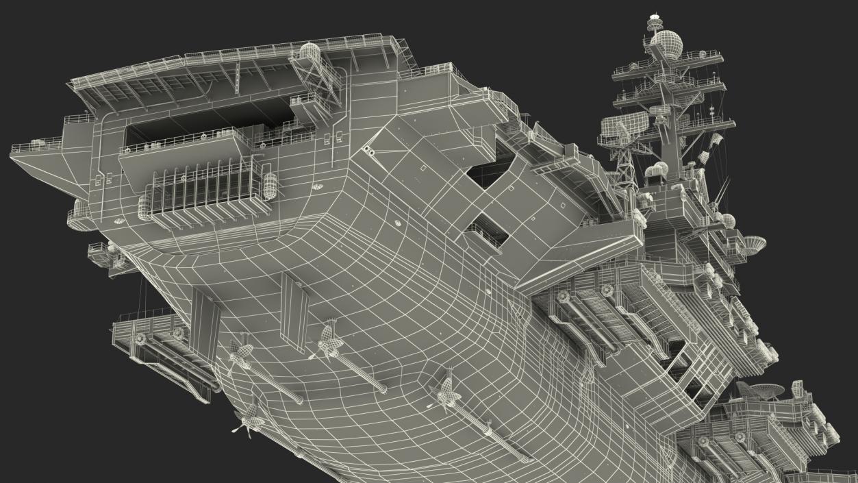 3D USS Theodore Roosevelt CVN 71 with Aircraft model