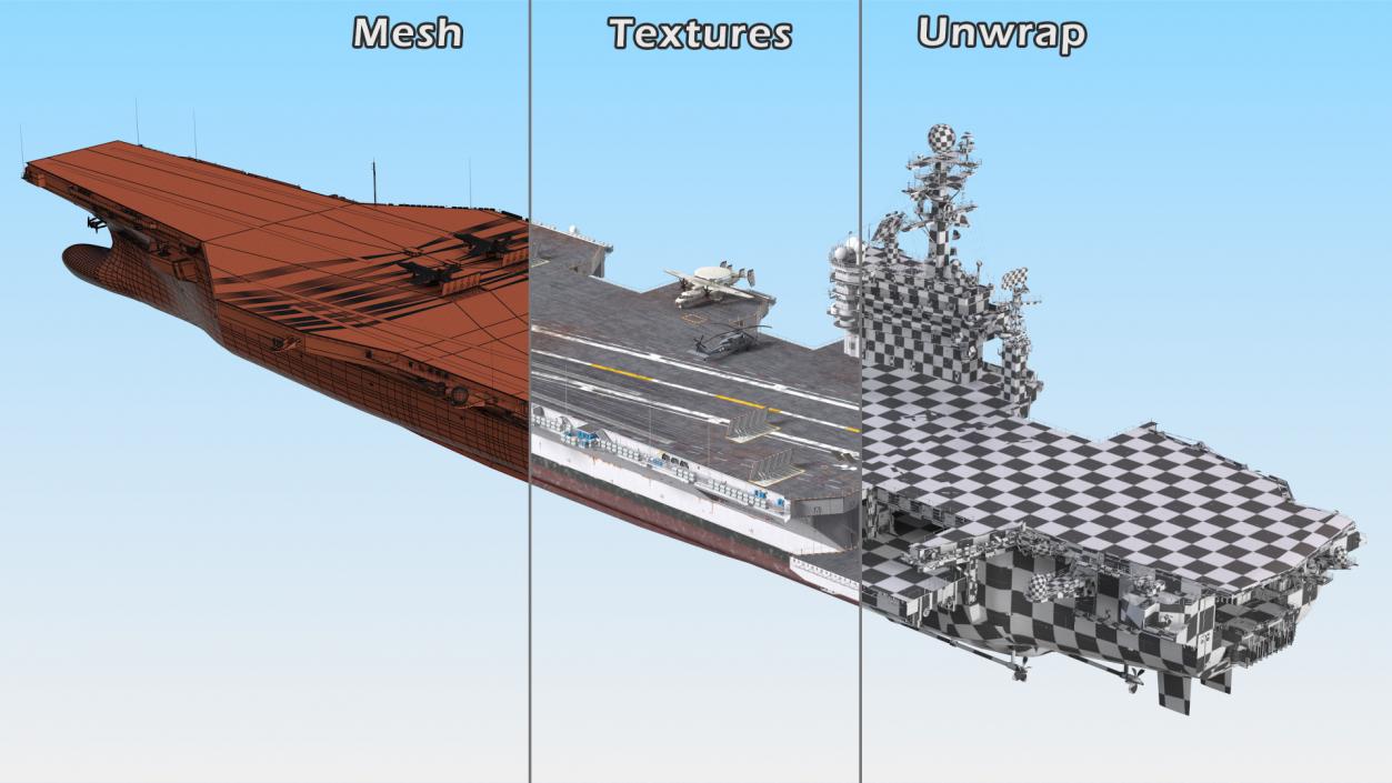 3D USS Theodore Roosevelt CVN 71 with Aircraft model