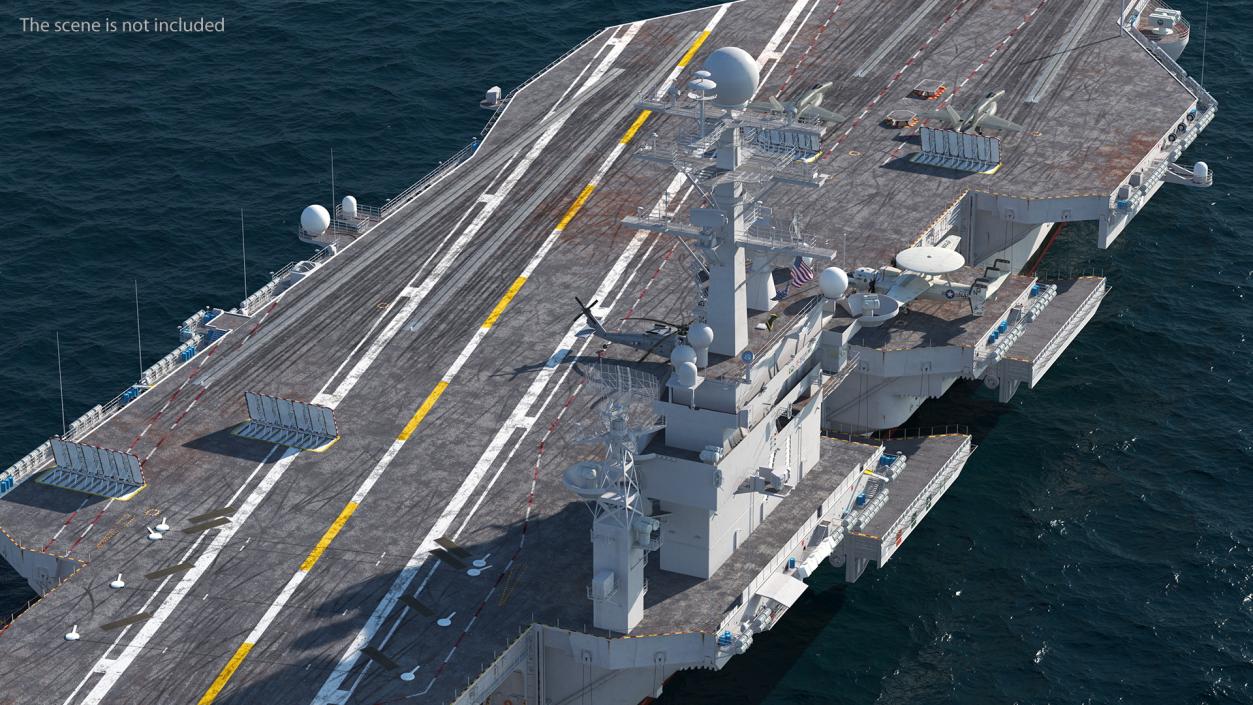 3D USS Theodore Roosevelt CVN 71 with Aircraft model