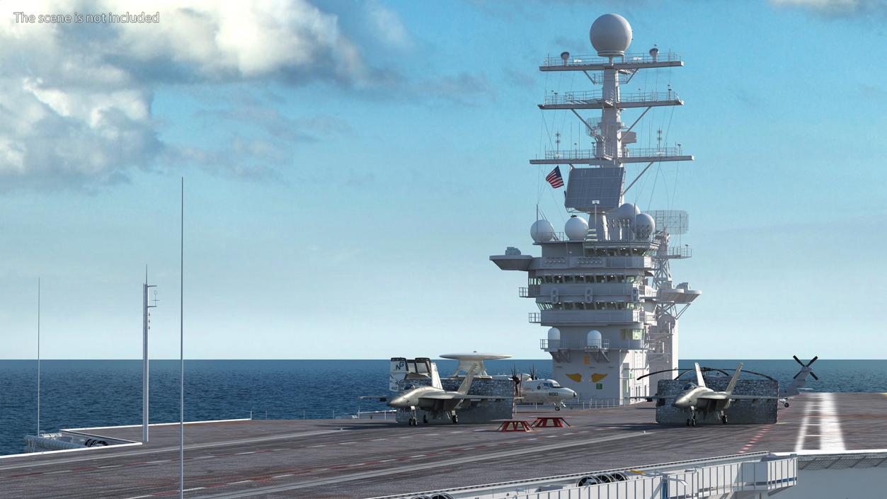 3D USS Theodore Roosevelt CVN 71 with Aircraft model