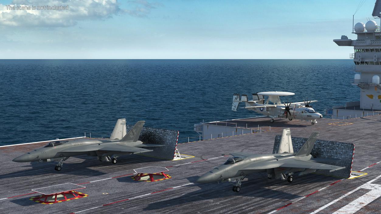 3D USS Theodore Roosevelt CVN 71 with Aircraft model