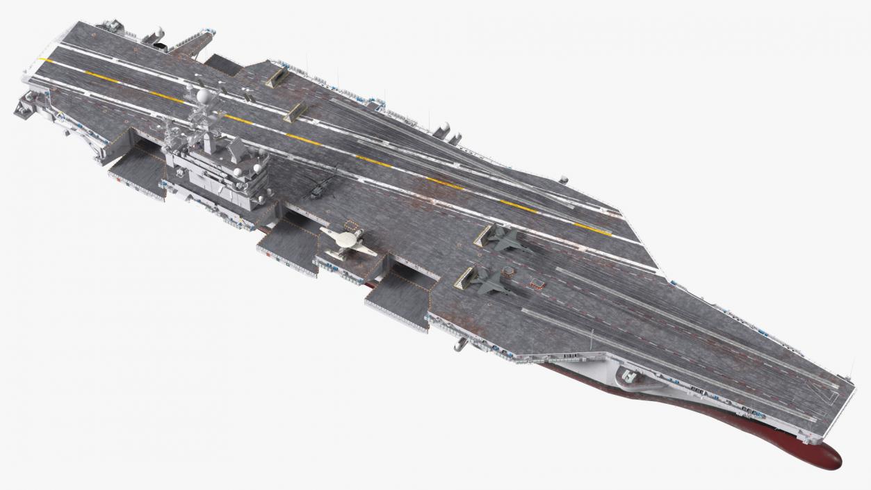 3D USS Theodore Roosevelt CVN 71 with Aircraft model