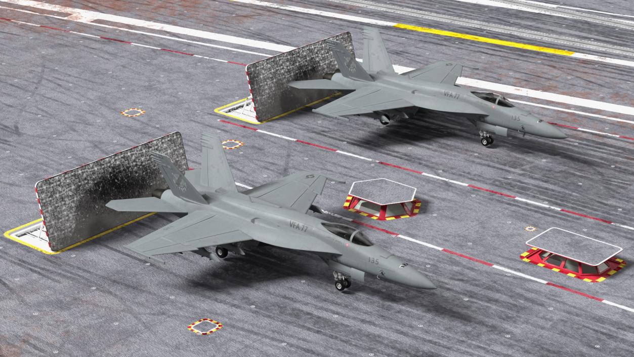 3D USS Theodore Roosevelt CVN 71 with Aircraft model