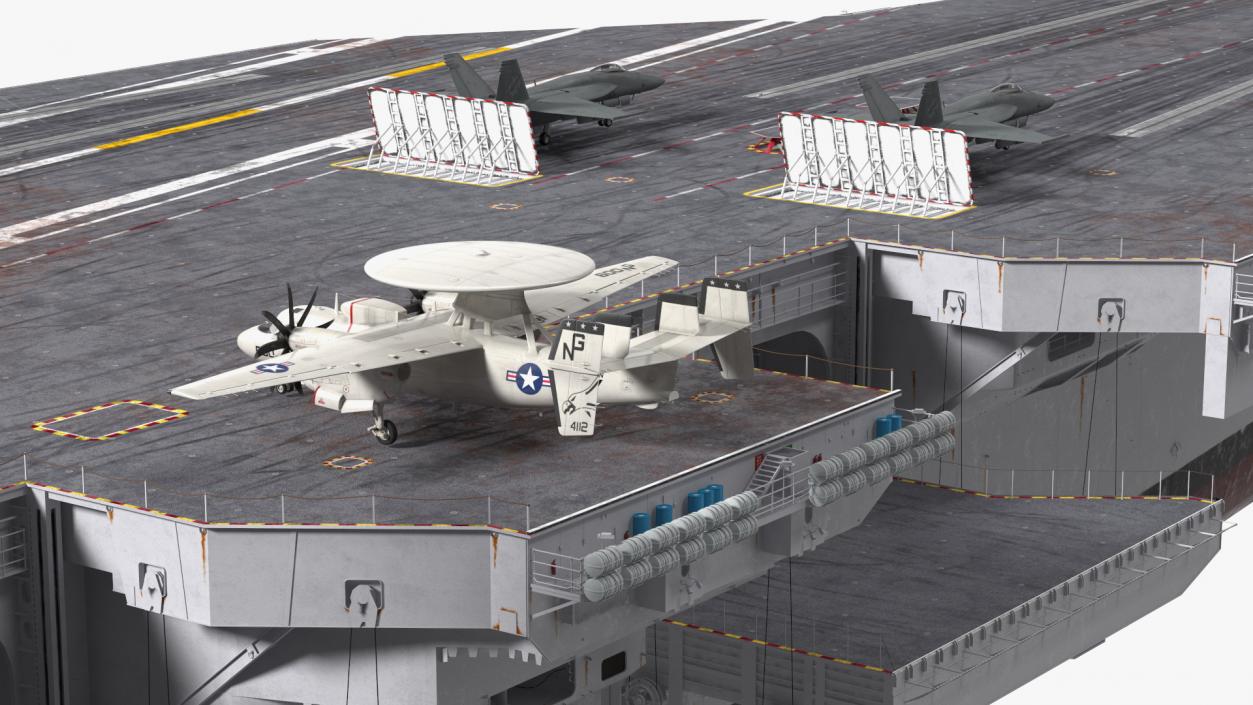 3D USS Theodore Roosevelt CVN 71 with Aircraft model