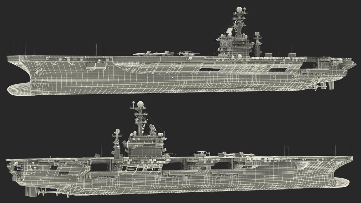 3D USS Theodore Roosevelt CVN 71 with Aircraft model