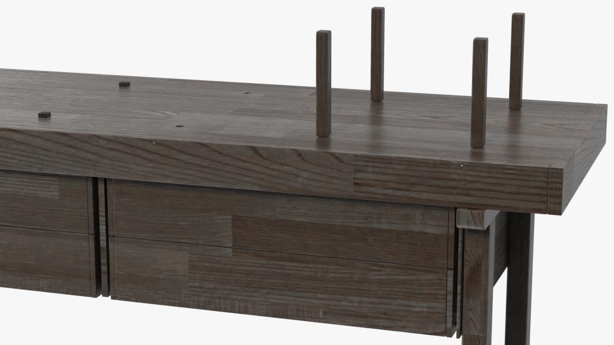 3D Wooden Carpenter Workbench