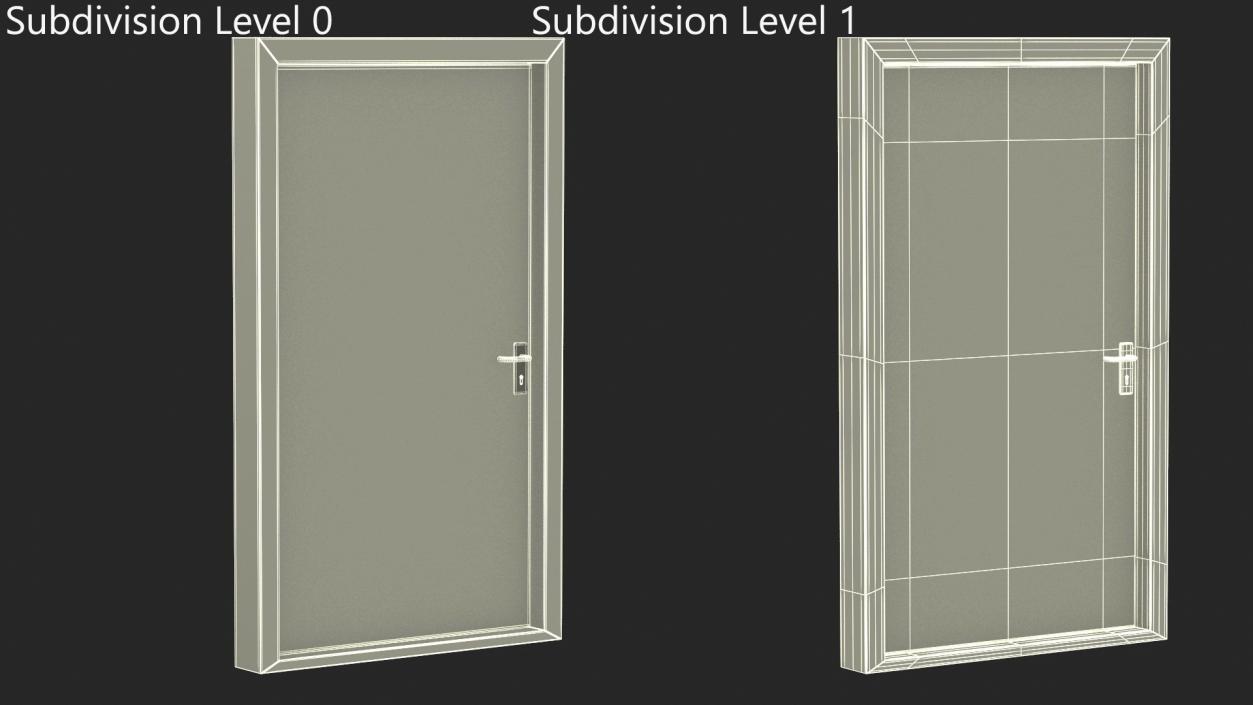 3D Fire Security Door model