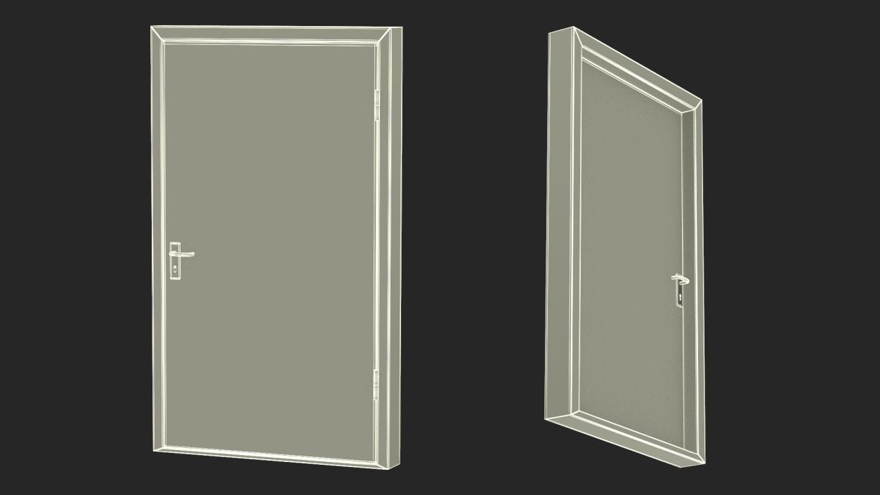 3D Fire Security Door model