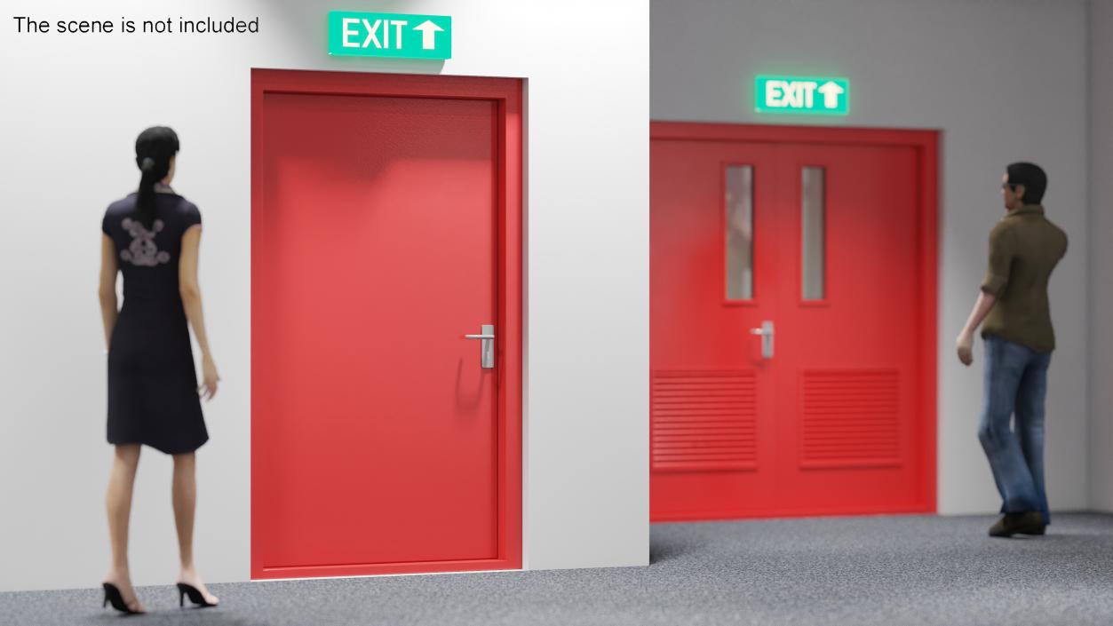 3D Fire Security Door model