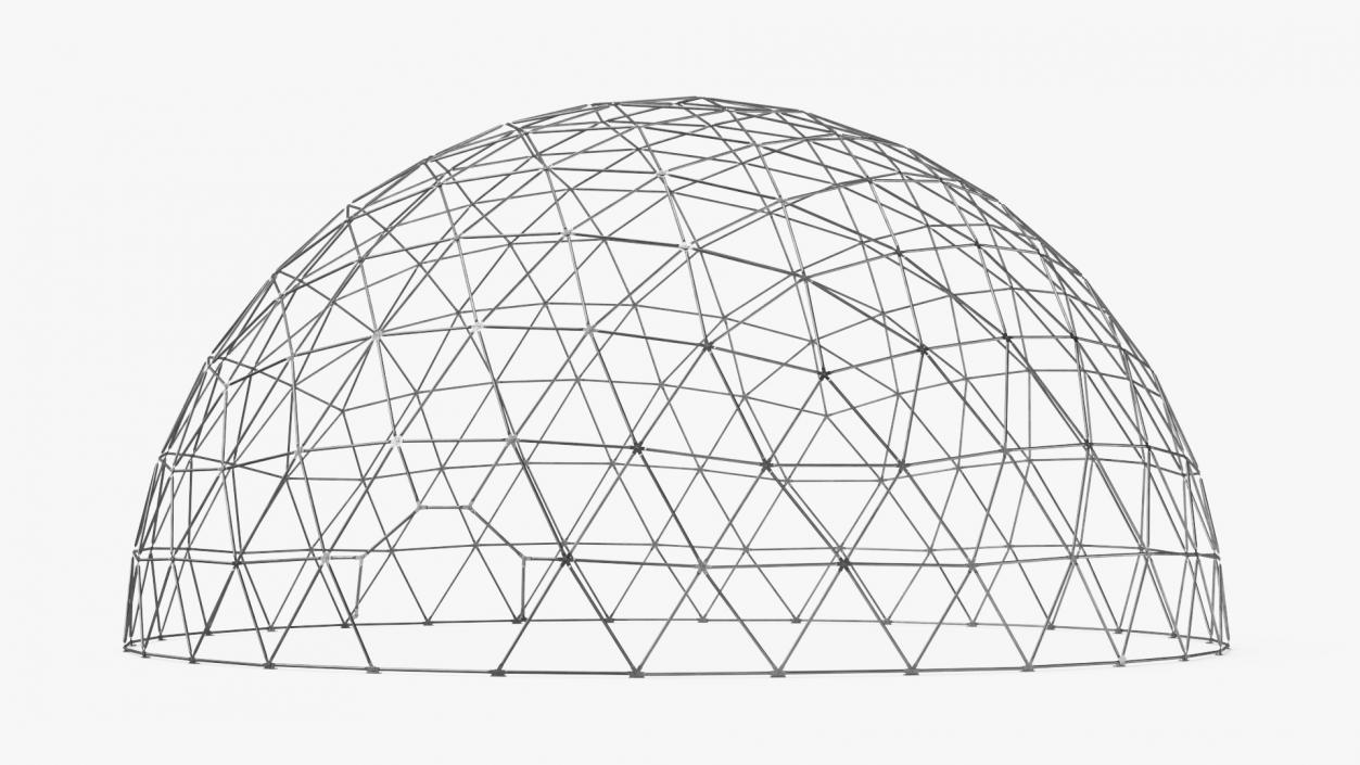 3D model Hemisphere Geodesic Metal Construction 2