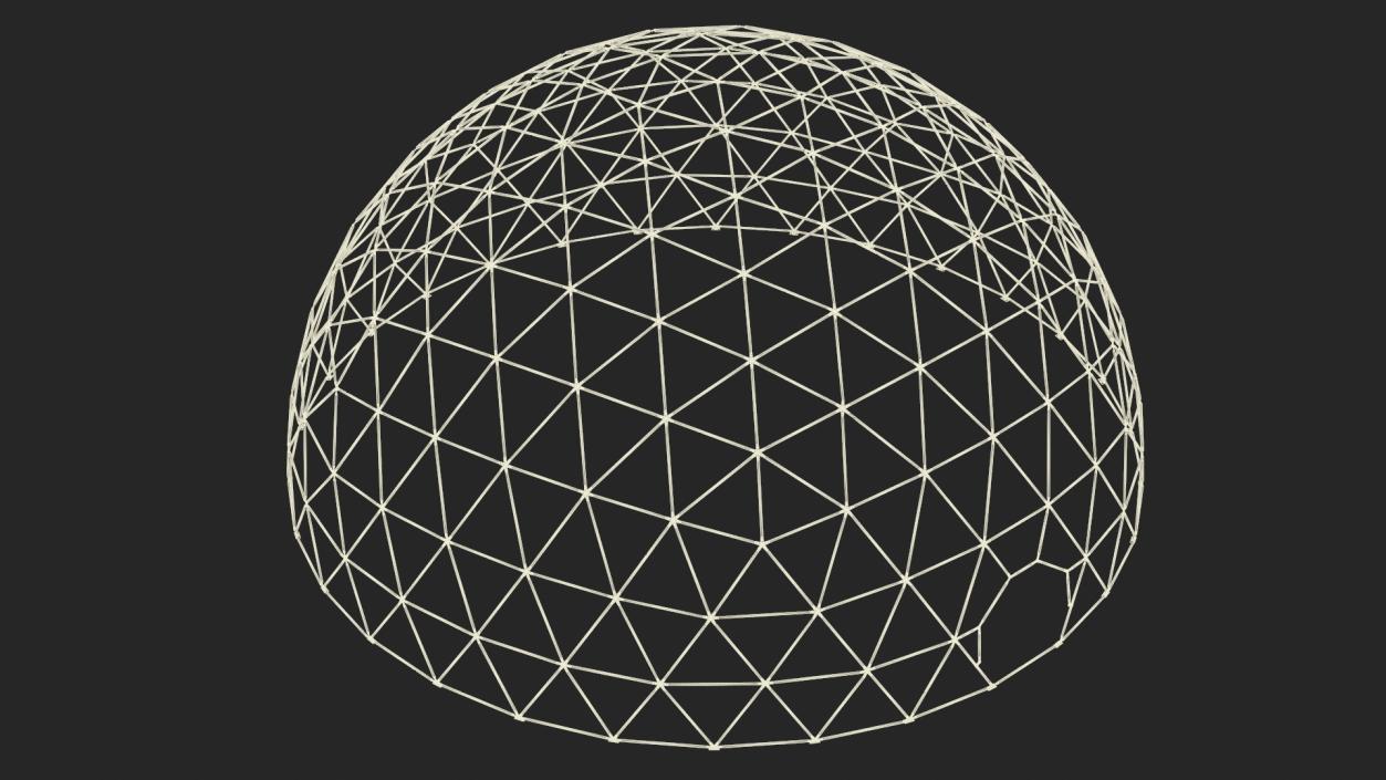 3D model Hemisphere Geodesic Metal Construction 2