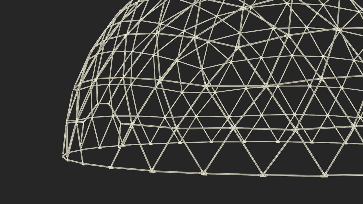 3D model Hemisphere Geodesic Metal Construction 2