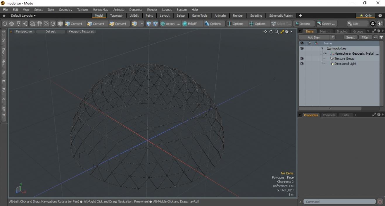 3D model Hemisphere Geodesic Metal Construction 2