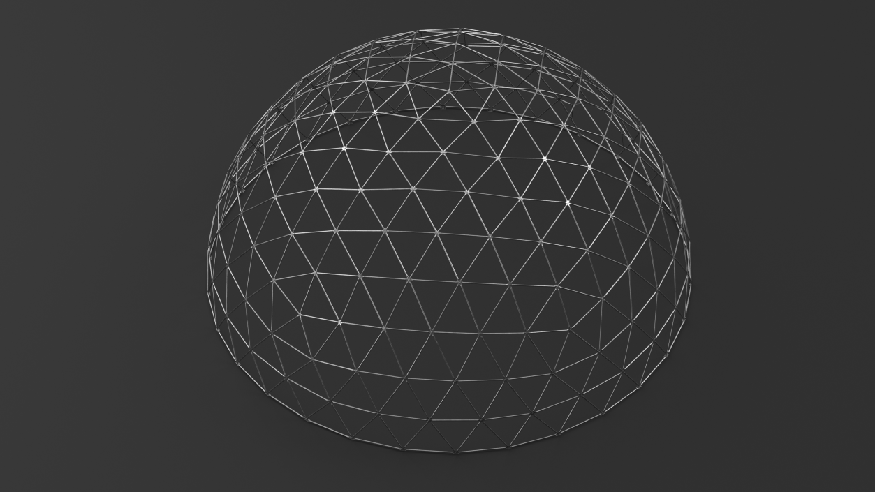 3D model Hemisphere Geodesic Metal Construction 2