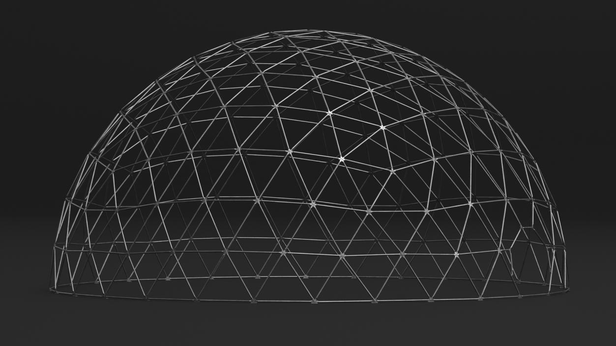 3D model Hemisphere Geodesic Metal Construction 2