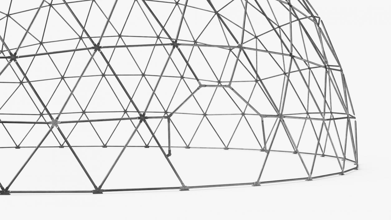 3D model Hemisphere Geodesic Metal Construction 2