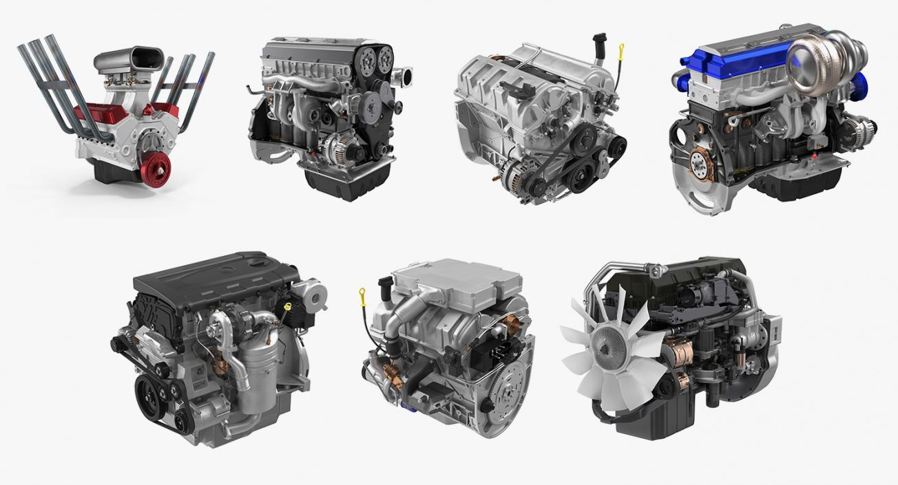 Car Engines Collection 2 3D model