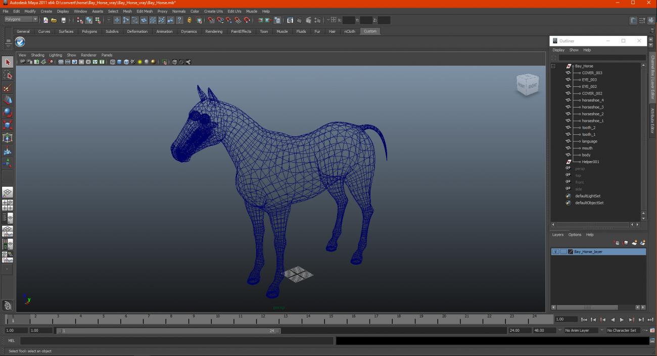 Bay Horse 3D model