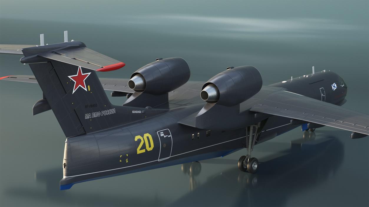 3D Be 200 Amphibious Aircraft 2 model