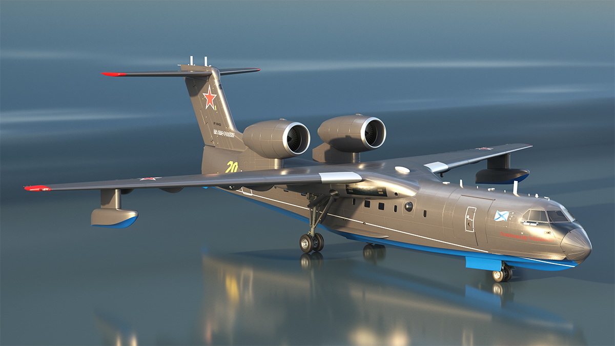 3D Be 200 Amphibious Aircraft 2 model