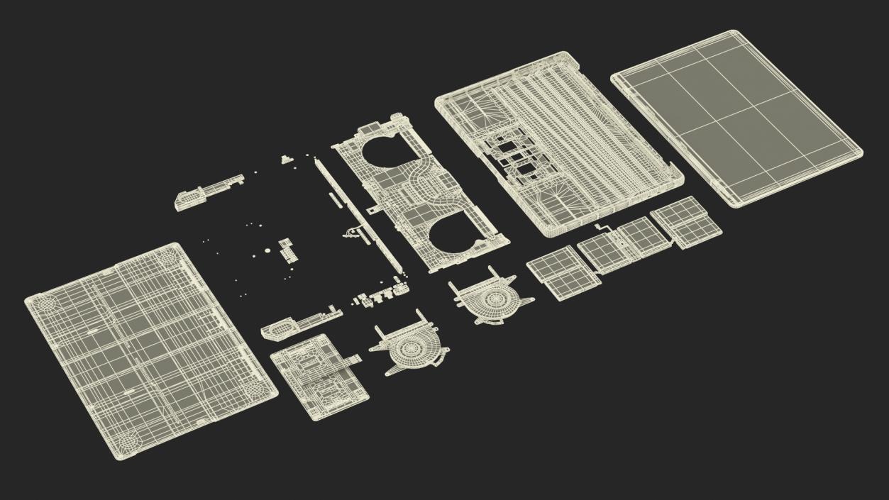 MacBook Pro 14 M2 with Detailed Inner Structure 3D