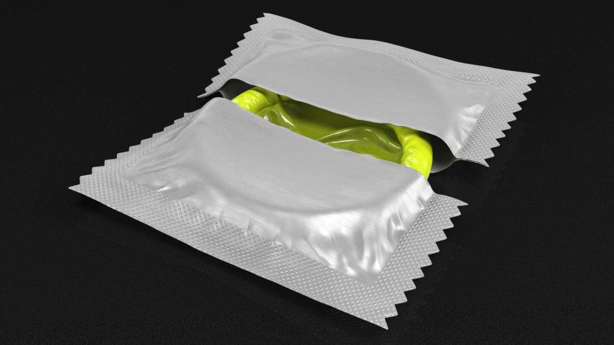 Condom Open Package 3D model