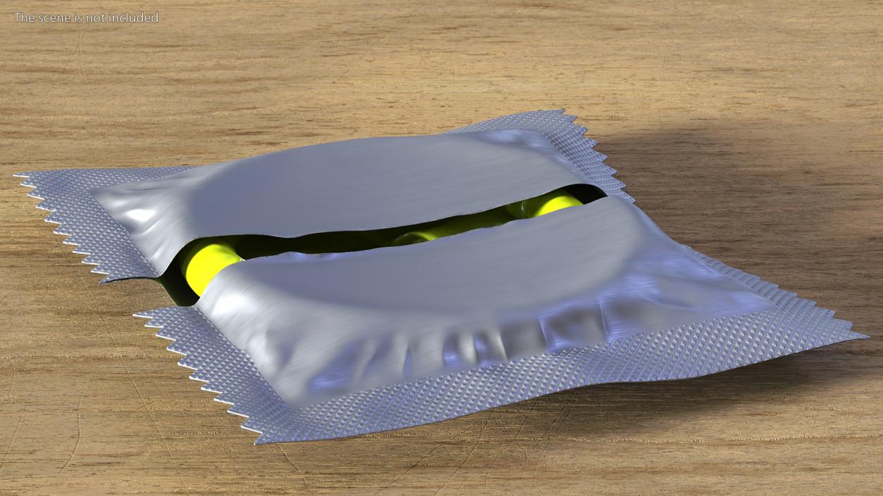 Condom Open Package 3D model