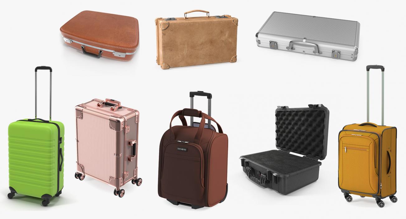 Suitcases Collection 5 3D