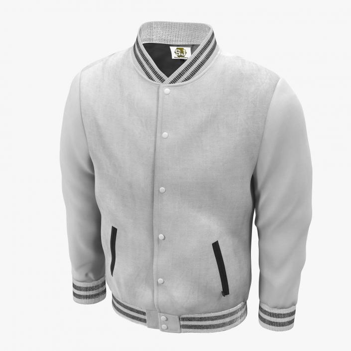 3D White Baseball Jacket