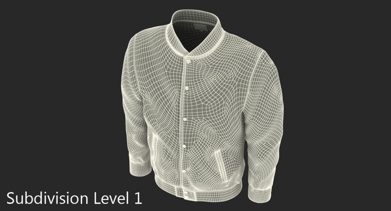 3D White Baseball Jacket