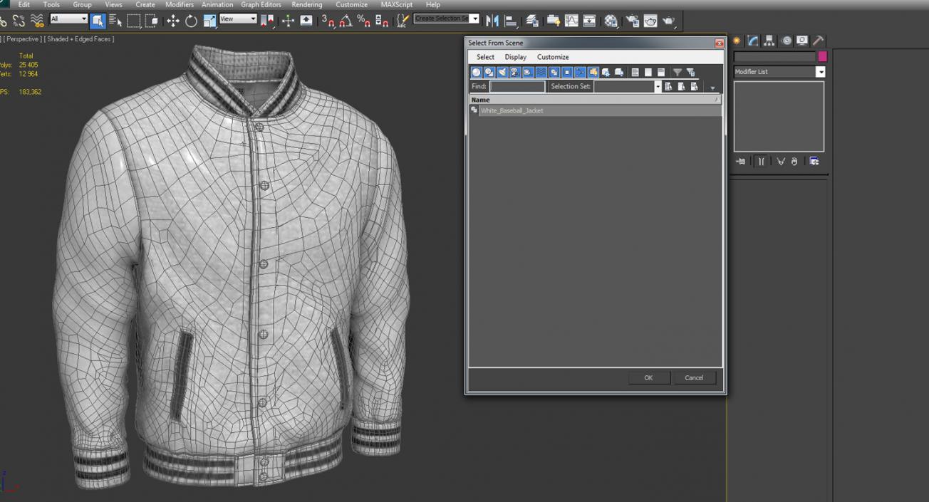 3D White Baseball Jacket