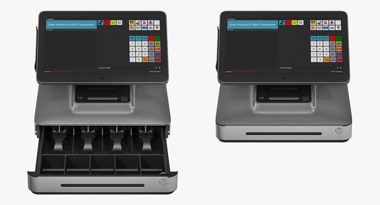 Modern Mobile POS Terminal Generic 3D model