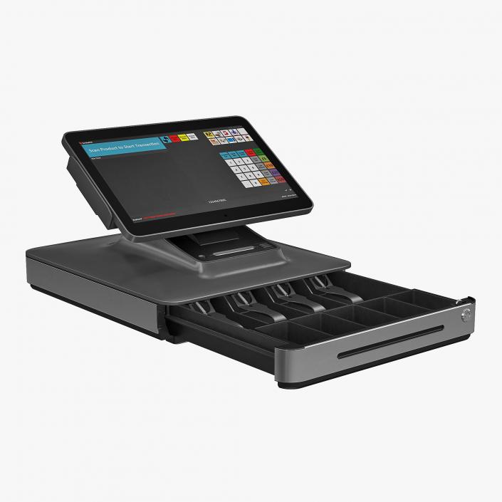 Modern Mobile POS Terminal Generic 3D model