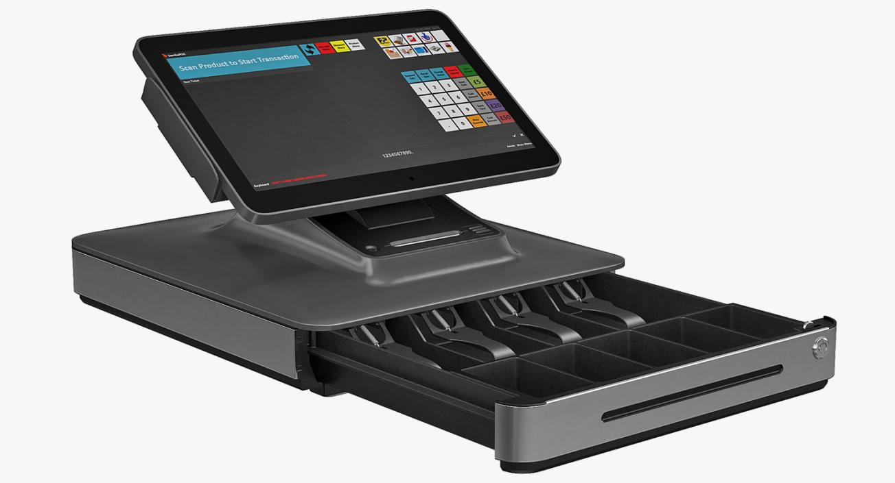 Modern Mobile POS Terminal Generic 3D model