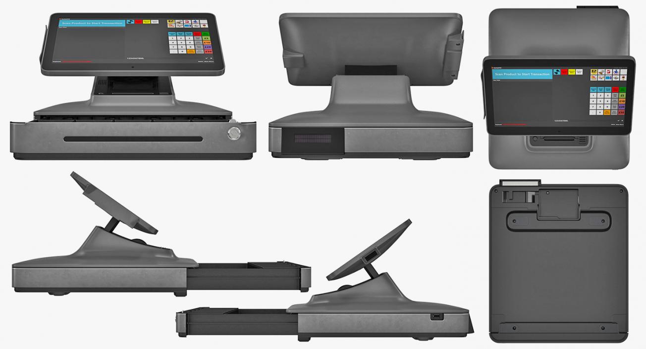 Modern Mobile POS Terminal Generic 3D model